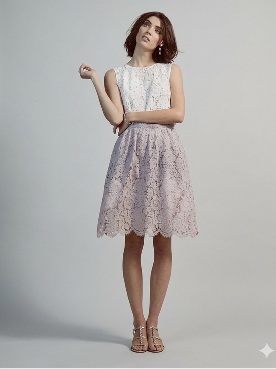 Jenny Yoo Dresses & Skirts - NWOT Jenny Yoo Collection Womens 4 Anthropologie BHLDN Lydia Lace A-Line Skirt S